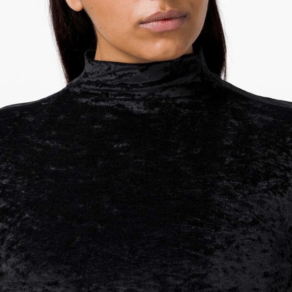 NWT Lululemon All Aligned Mock Neck Long Sleeve *Crushed Velvet - Picture 3 of 13